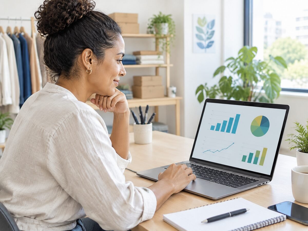 Empreendedor analisando finanças